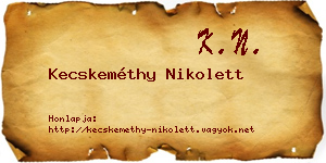 Kecskeméthy Nikolett névjegykártya